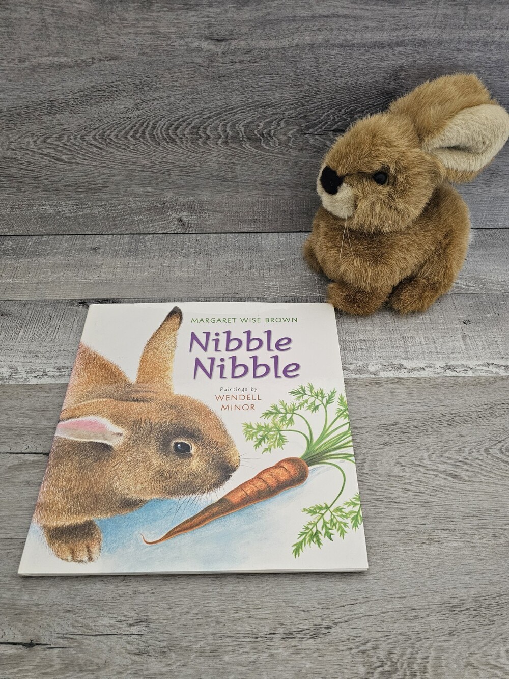 Margaret Wise Brown Nibble Nibble (Hardback) First Edition And Bunny Plush Lot